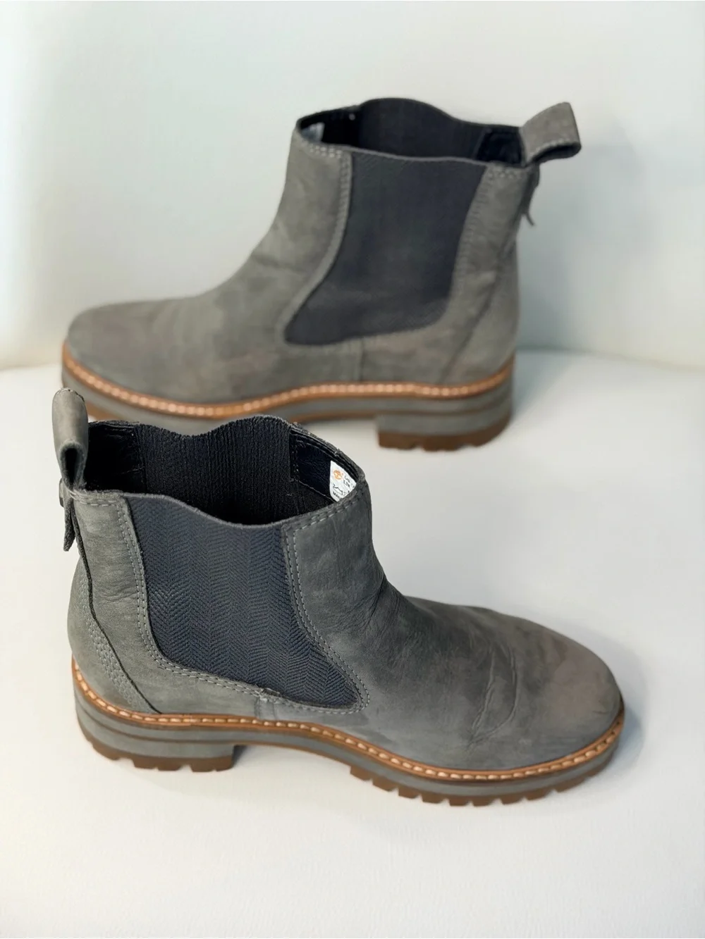 Timberland Women’s Size 5.5-6 Gray Chelsea Lug Sole Ankle Fall/Winter Boots